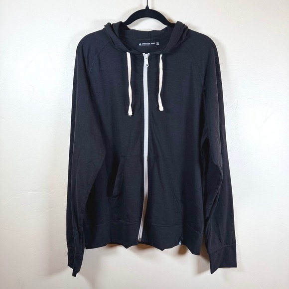 American Giant Men's Lightweight Full Zip Hoodie Men XL Black Athleisure NWOT - Picture 3 of 9